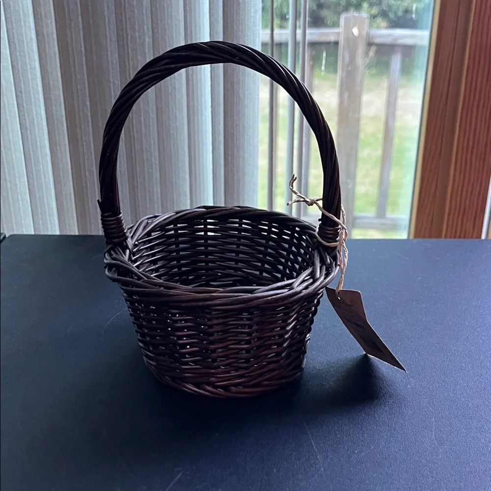 Pier 1 Brown Willow Basket with Handle